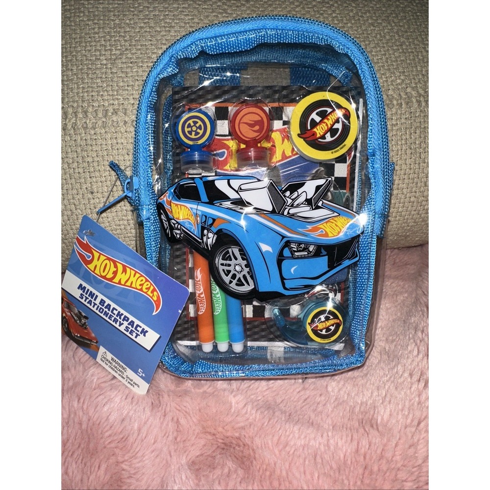 Hot‎ wheels Mini Backpack Stationery Set Brand New B9